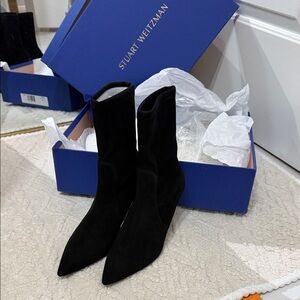 Stuart Weitzman Black Heeled Boots